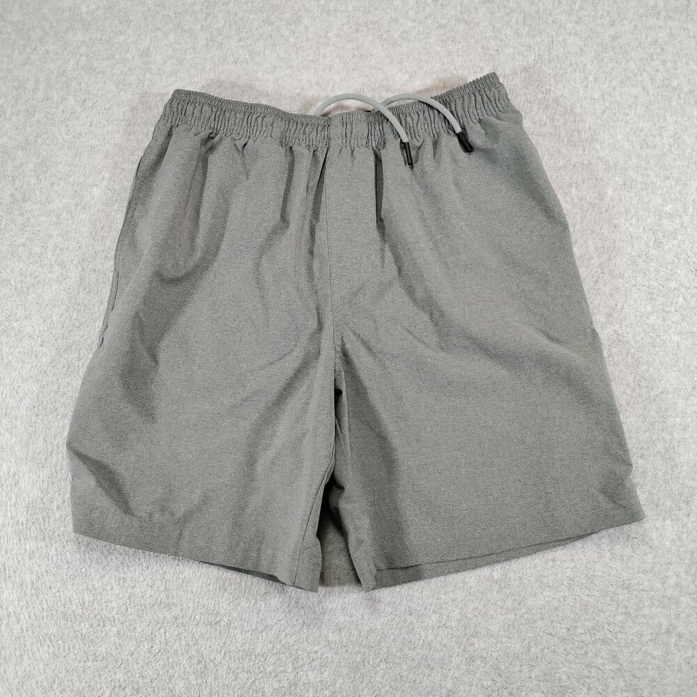 Chubbies Shorts Mens Small Gray The Stonehenges 7" Hybrid Unlined Activewear